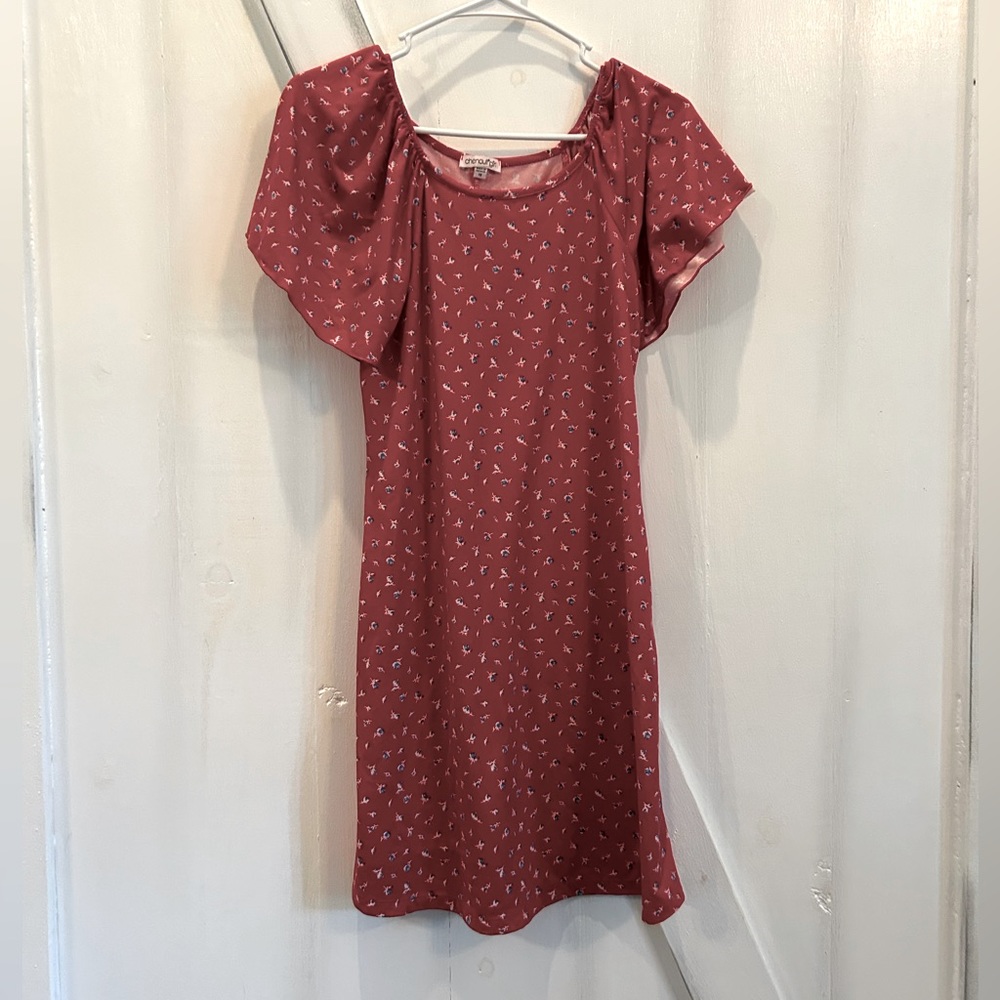 Chennault Girl Red Floral Dress